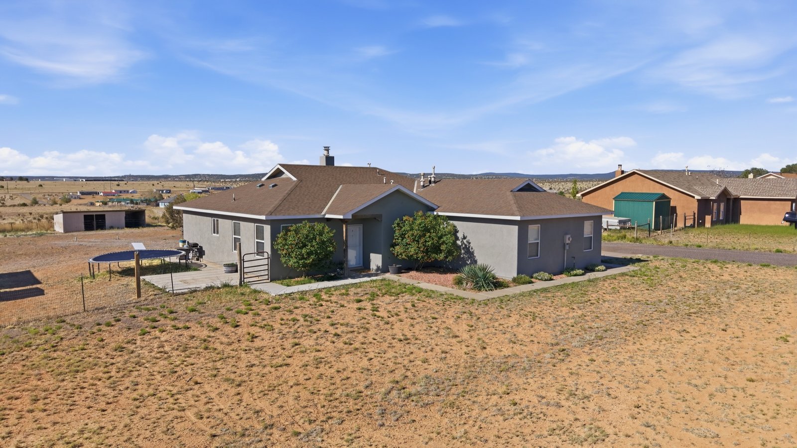 Aerial view of a residential property
